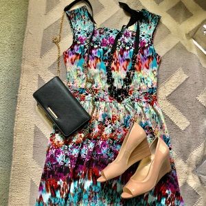 Cynthia Rowland Colorful Cocktail Dress Pockets 4